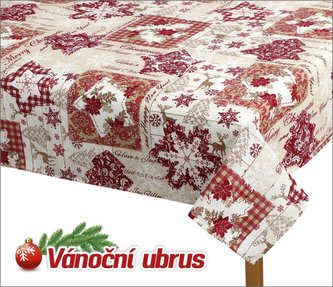 Ubrus  VÁNOCE - vánoční patchwork - 60x60 cm
