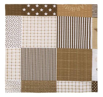 Povláček krepový - patchwork hnědý - 40x40cm