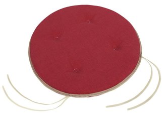 Sedák LADA kulatý hladký - vínová Uni s efektem režného materiálu - průměr 40 cm, kulatý hladký