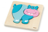 Drevené puzzle pre najmenších - hroch