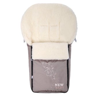 Luxusní fusák s ovčím rounem New Baby béžový