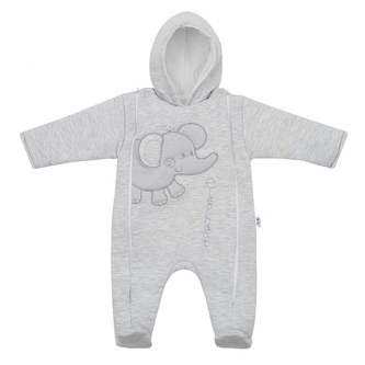 Zimní kombinézka New Baby Winter Elephant světle šedá - velikost 80 (9-12m)