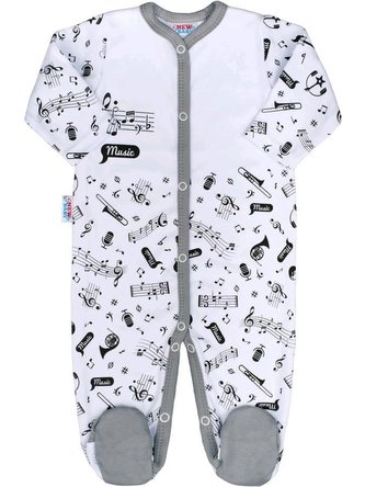 Kojenecký bavlněný overal New Baby Music - velikost 80 (9-12m)