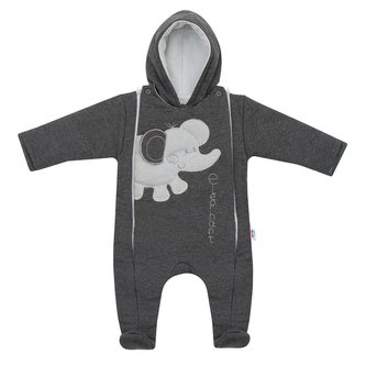 Zimní kombinézka New Baby Winter Elephant šedá - velikost 74 (6-9m)