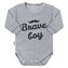 Kojenecké body s dlouhým rukávem New Baby Brave boy šedé - velikost 86 (12-18m)