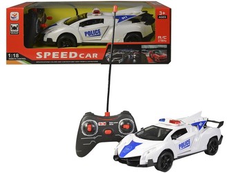 Auto policejní na dálkové ovládání, 23cm, 27MHZ, otvíratelné dveře ovladačem