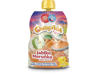 Ovocňák Ovocné pyré jablko meruňka 100% 120g