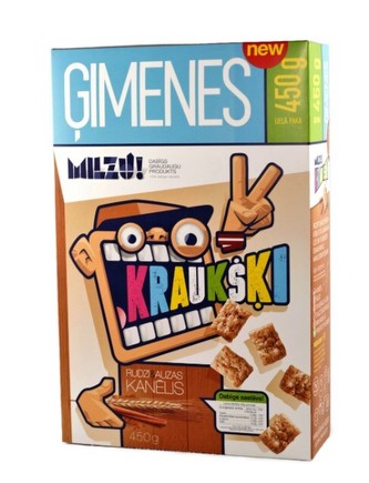 Milzu! Cereální obdélníčky se skořicí 450 g