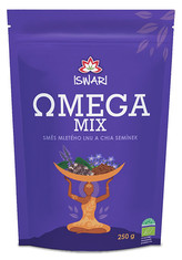 Iswari BIO Omega Mix (směs mletých semínek chia, hnědý len) 250 g