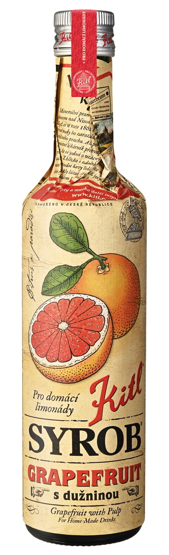 Kitl Syrob Grapefruit s dužinou 500ml - sirup pro přípravu domácích limonád