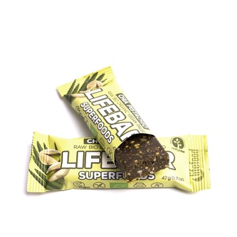 Lifebar superfoods tyčinka pistáciová s chia RAW BIO 47g