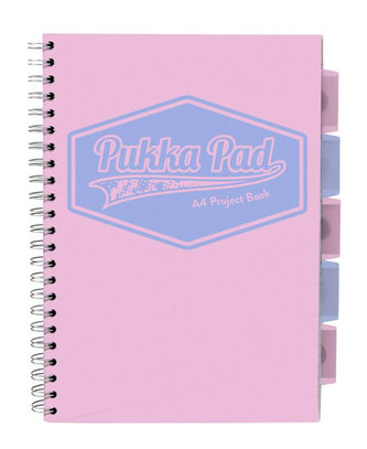 Pukka Pad Projektový blok Pastel A4, papír 80g, 100 listů, růžový