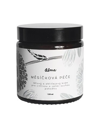 Alma-natural cosmetics Tělový a obličejový krém Měsíčková péče 120 ml