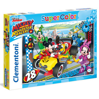 Puzzle Supercolor Mickey závodník/104 dí Puzzle Supercolor Mickey závodník/104 dí