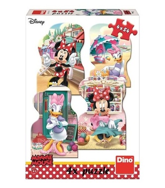 Puzzle 4x54 Minnie a Daisy v lete