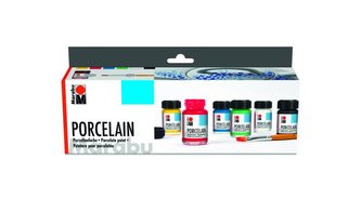 Marabu barva na porcelán sada 6 x 15 ml