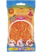 Neónové oranžové korálky - 1000 ks MIDI