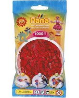 Tmavo červené korálky - 1000 ks MIDI