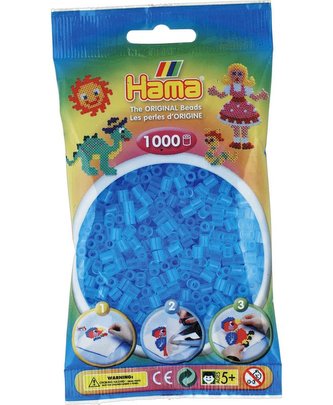 Průhledné modré korálky - 1000 ks MIDI