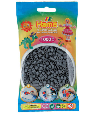 Tmavosivé korálky - 1000 ks MIDI