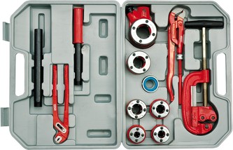 Sada závitníků na trubky + příslušenství 12 ks