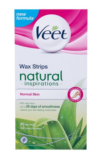 Veet Natural Inspirations Depilační přípravek Wax Strips 20 ks Normal Skin pro ženy