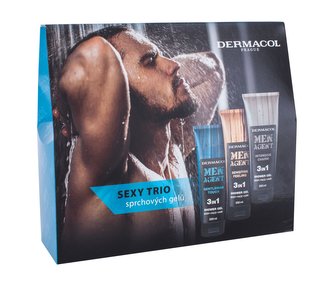 Dermacol Men Agent sprchový gel Gentleman Touch 250 ml + sprchový gel Sensitive Feeling 250 ml + sprchový gel Intensive Charm 250 ml
