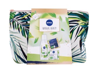 Nivea Natural Beauty denní pleťová péče Naturally Good Aloe Vera 50 ml + noční pleťová péče Naturally Good Argan Oil 50 ml + čisticí pleťová voda Naturally Good Green Tea 200 ml + kosmetická taška