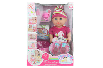 Bábätko 30 cm cikacie so zvukom a doplnkami