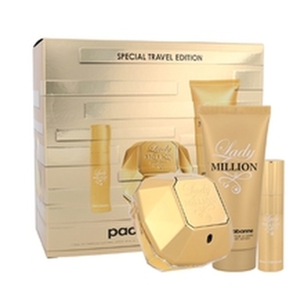 Paco Rabanne Lady Million - EDP 80 ml + tělové mléko 100 ml + EDP 10 ml woman