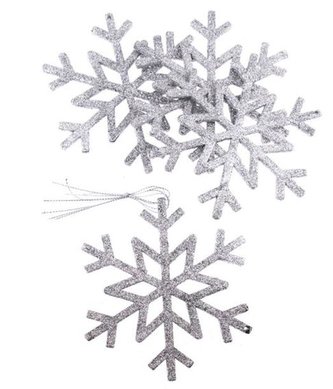 Závěsná vločka - stříbrná 4 ks
