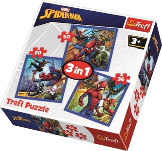 Puzzle: Spiderman 3v1 (20,36,50 dielikov)