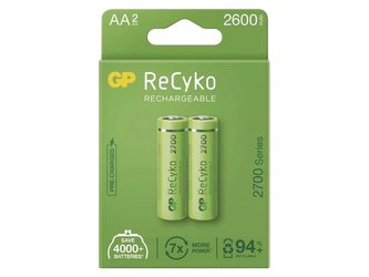 Baterie AA (R6) nabíjecí 1,2V/2600mAh GP Recyko  2ks