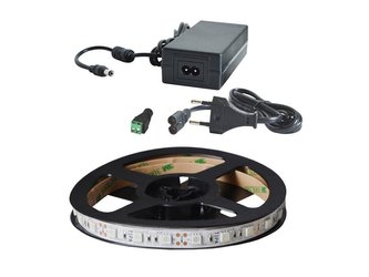 LED pásek sada 2,5m 12V 5050 60LED/m IP65 14.4W/m ultrafialový +zdroj