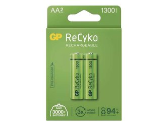 Baterie AA (R6) nabíjecí 1,2V/1300mAh GP Recyko  2ks