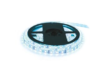 LED pásek 12V 3528  60LED/m IP20 max. 4.8W/m bílá studená - ice blue (cívka 20m)