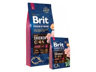 Granule BRIT PREMIUM DOG BY NATURE JUNIOR L 15 kg