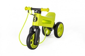 Odrážadlo FUNNY WHEELS Rider SuperSport zelené 2v1 + popruh, vyššie. sedlá 28/30cm nos. 25kg 18m+ v sáčku