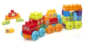 MEGA BLOKS HUDEBNÍ VLÁČEK S PÍSMENKY