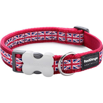 Obojek RD 20 mm x 30-47 cm - Union Jack Flag Obojek RD 20 mm x 30-47 cm - Union Jack Flag