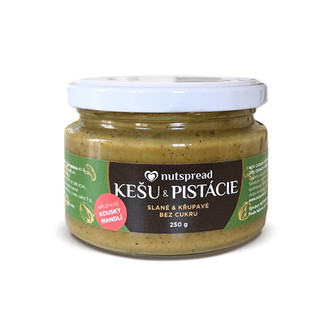 Nutspread Pistáciové máslo s kešu, mandlemi a solí Nutspread 1 kg