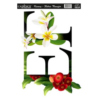 Cadence transferový obrázek na textil 25 x 35 cm / Písmena E, F