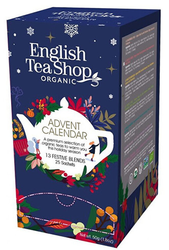 English Tea Shop Čaj Adventní kalendář bio modrý 50 g, 24 ks