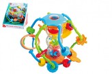 Hrkálka gule/loptička edukačný plast 15cm pre najmenších v krabici 18x19x17cm 6m+
