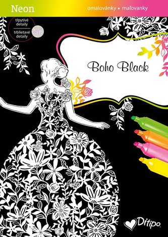 Trblietavé omaľovánky - Boho Black