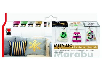 Marabu sada metalických farieb na textil
