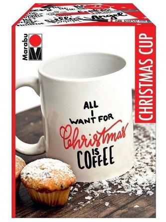 Marabu sada - hrnček + popisovače na porcelán