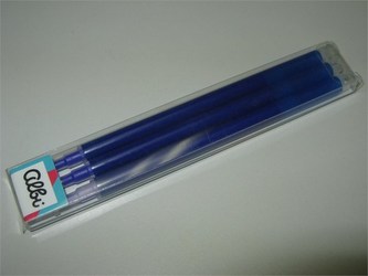 Modrá náplň pre gumovacie pero, 3 ks Modrá náplň pre gumovacie pero, 3 ks