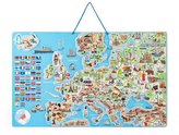 Woody Magnetická mapa EVROPY, společenská hra 3 v 1, v českém jazyce