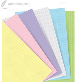 Filofax papír čtverečkovaný A5 - pastelový